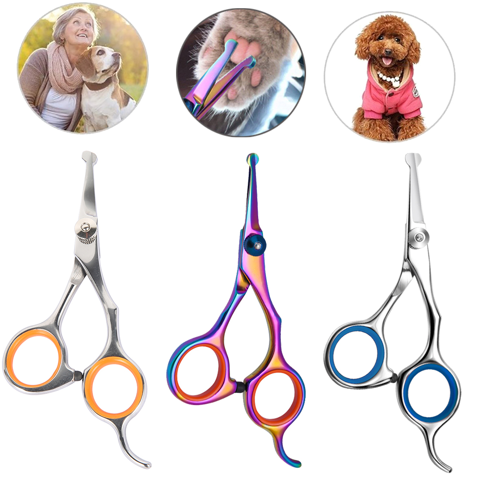 Grooming Scissors - Gunting Hewan Peliharaan Kepala Bulat Bahan