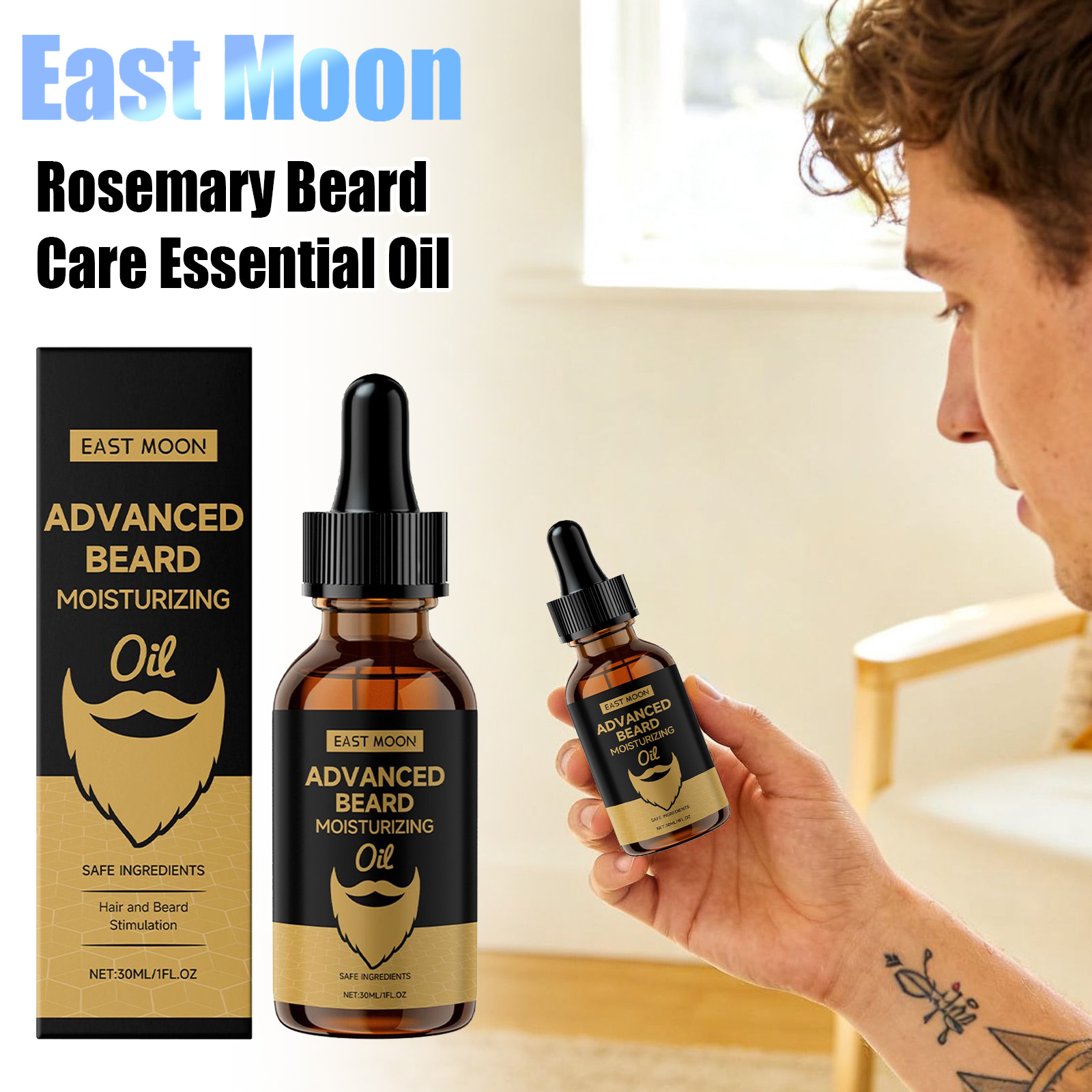 Beard Oil - Minyak Pelembut Jenggot East Moon Rosemary,