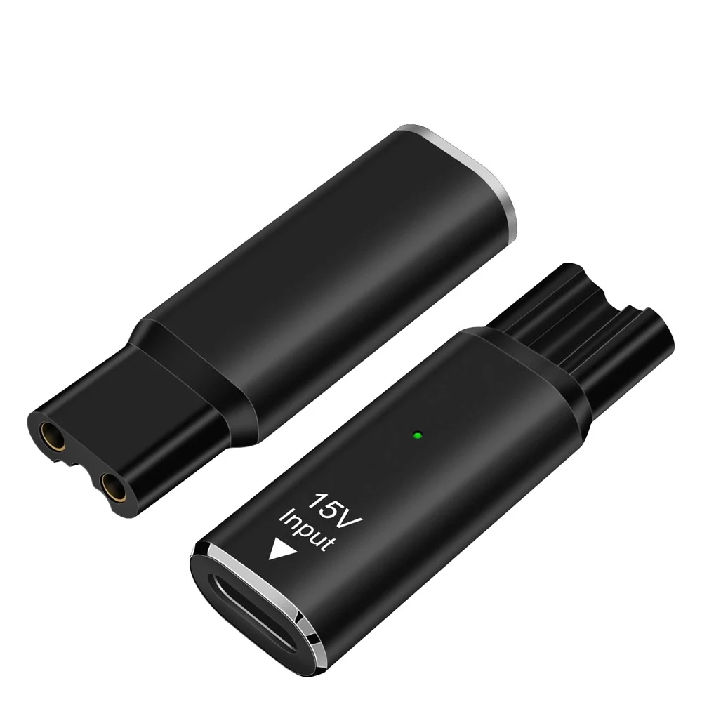 Beard Trimmer - Adaptor Alat Cukur Tipe-C 15V, Konverter