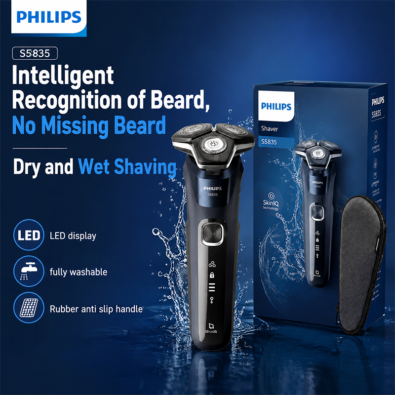 Mens Grooming Travel Kit - Philips S5835 Alat Cukur Elektrik Rotary