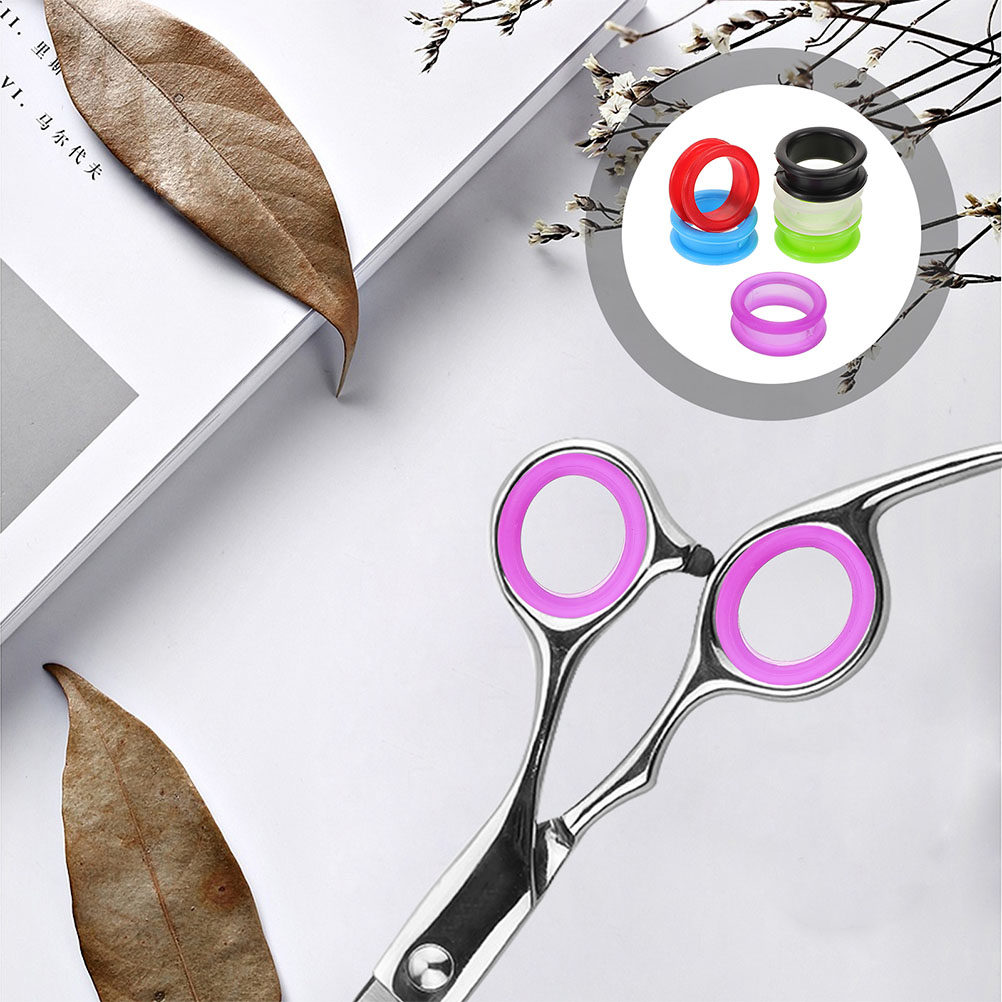 Grooming Scissors - 18 Buah Cincin Jari dari Silikon