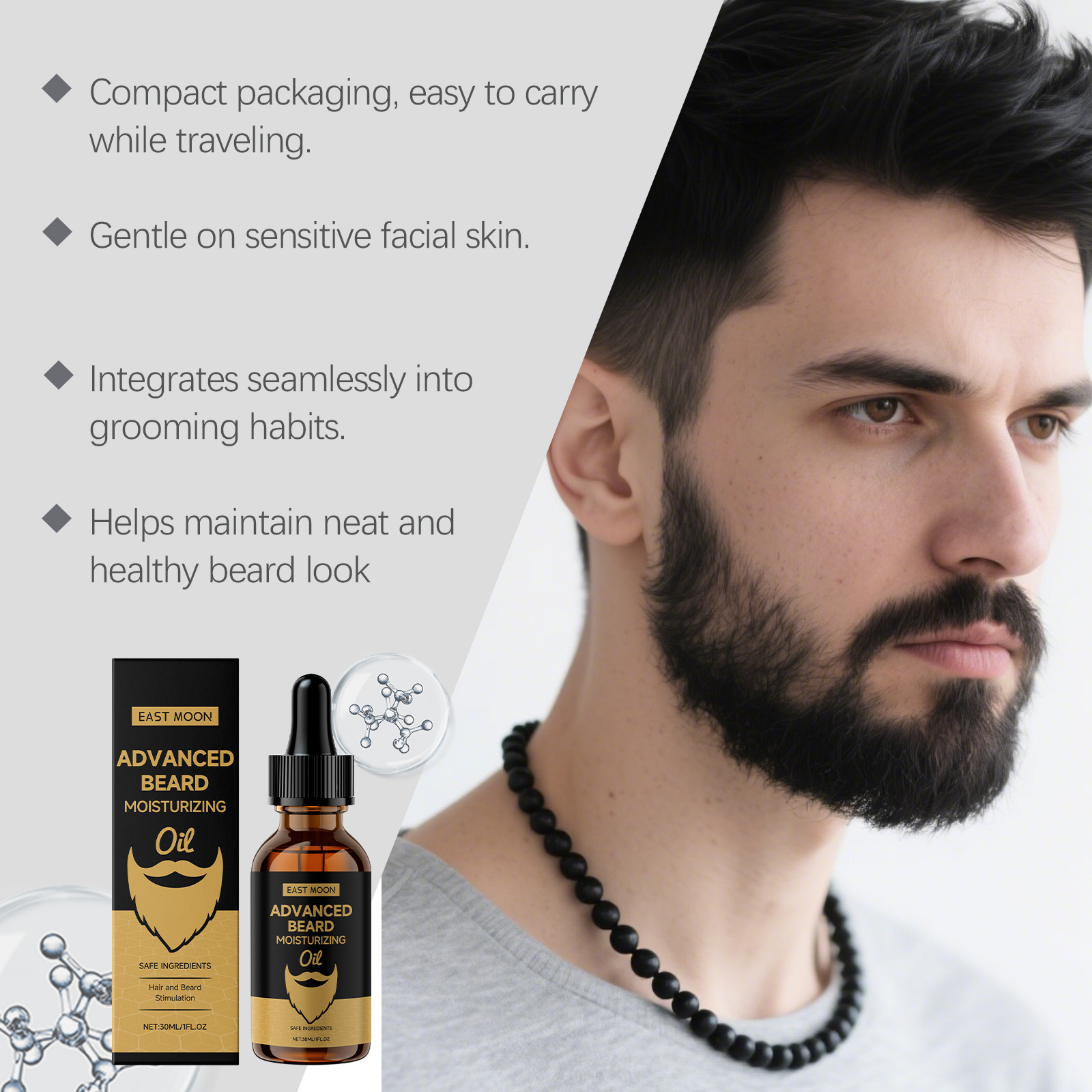 Minyak Pelembut Jenggot East M - Beard Oil ulasan dan harga