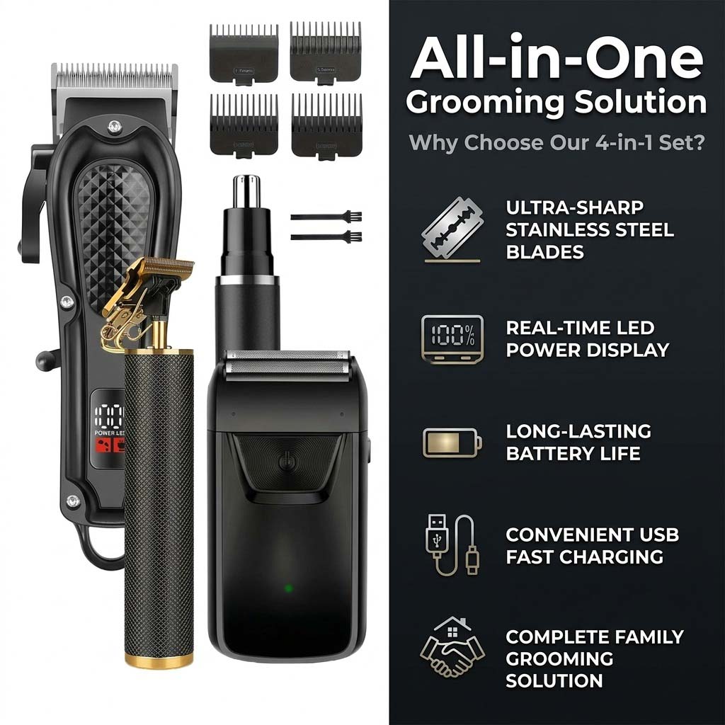 Set Alat Cukur Rambut Pria 4-i - Grooming Kit ulasan dan harga