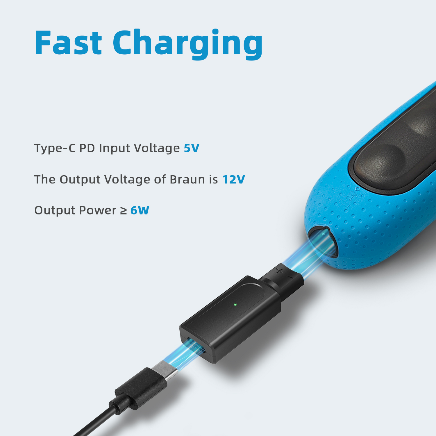 Brangdy 12V Tipe-C Adaptor Ala - Electric Shaver Rotary ulasan dan harga